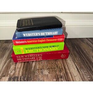 Webster Dictionary Vintage Book Lot, 1951 Vintage Dictionary Set, Pan America,